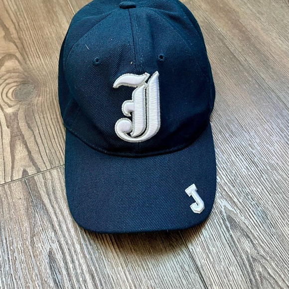 Navy Blue Baseball Cap with White Letter J - Picture 9 of 9